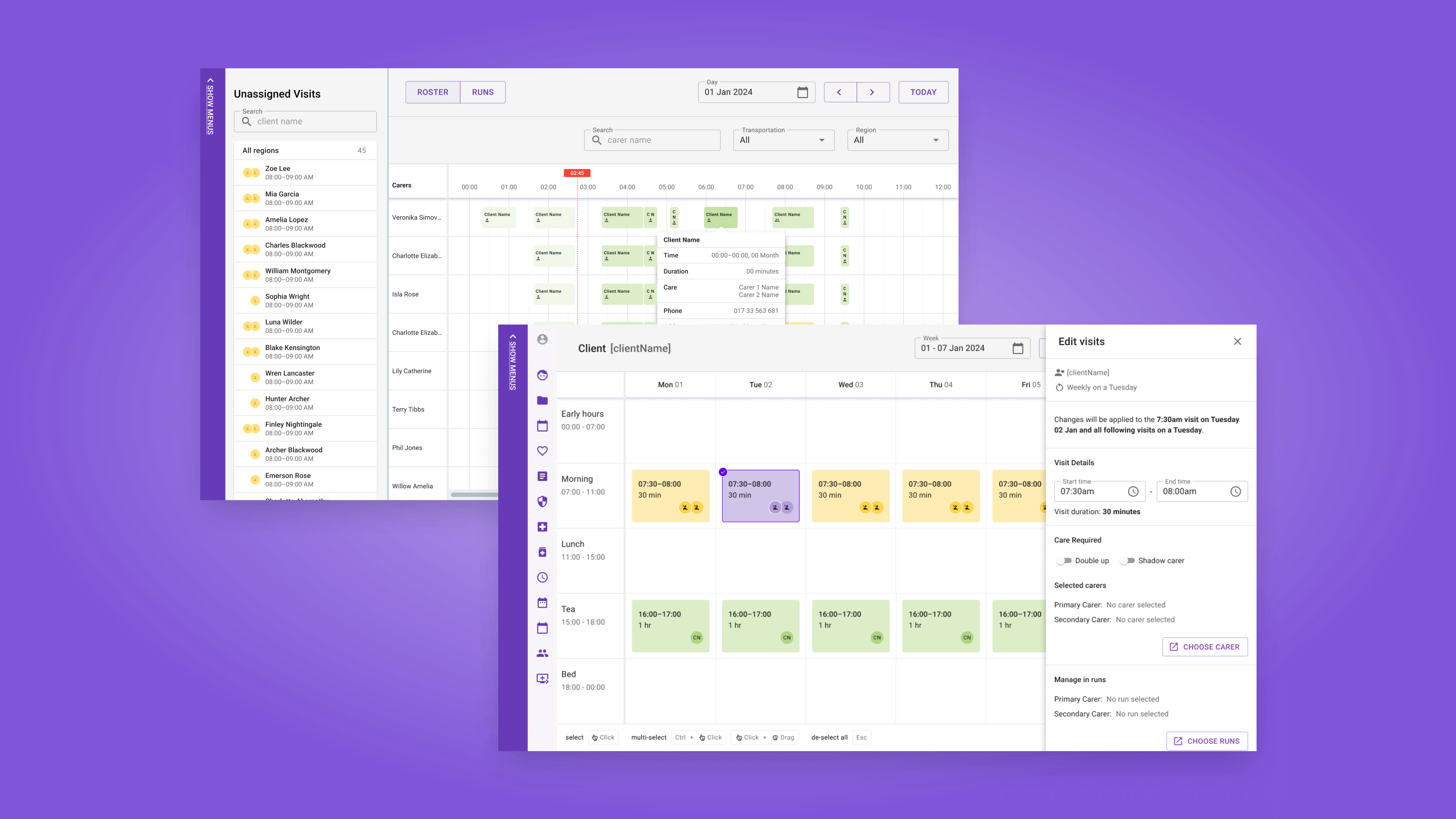 greenfield healthcare rostering solution