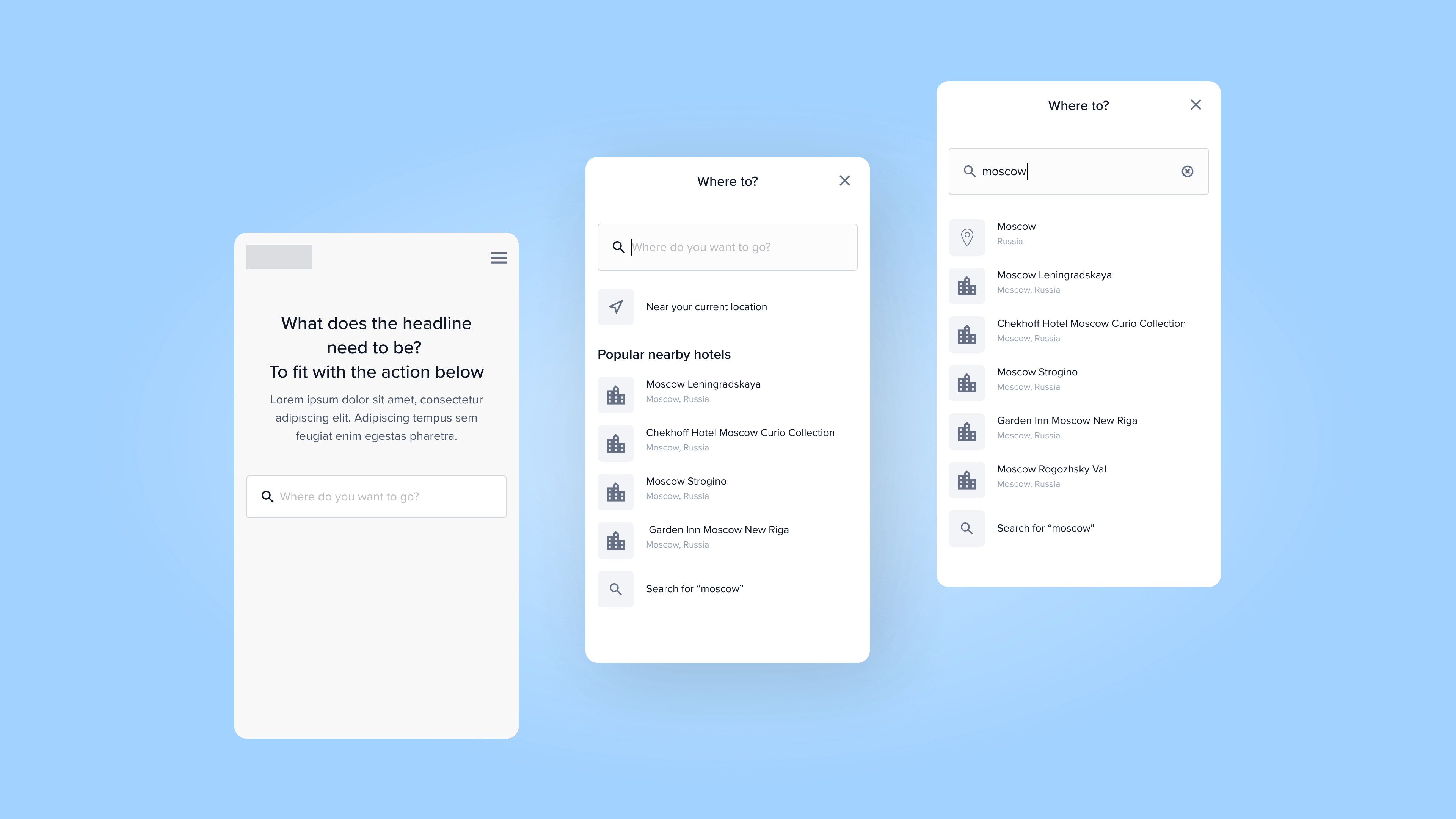 How do we search for the right hotel?
